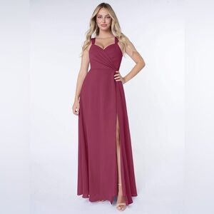 Azazie Nahrin Dress in Cabernet